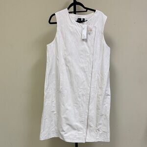 Eileen Fisher White Sleeveless Dress